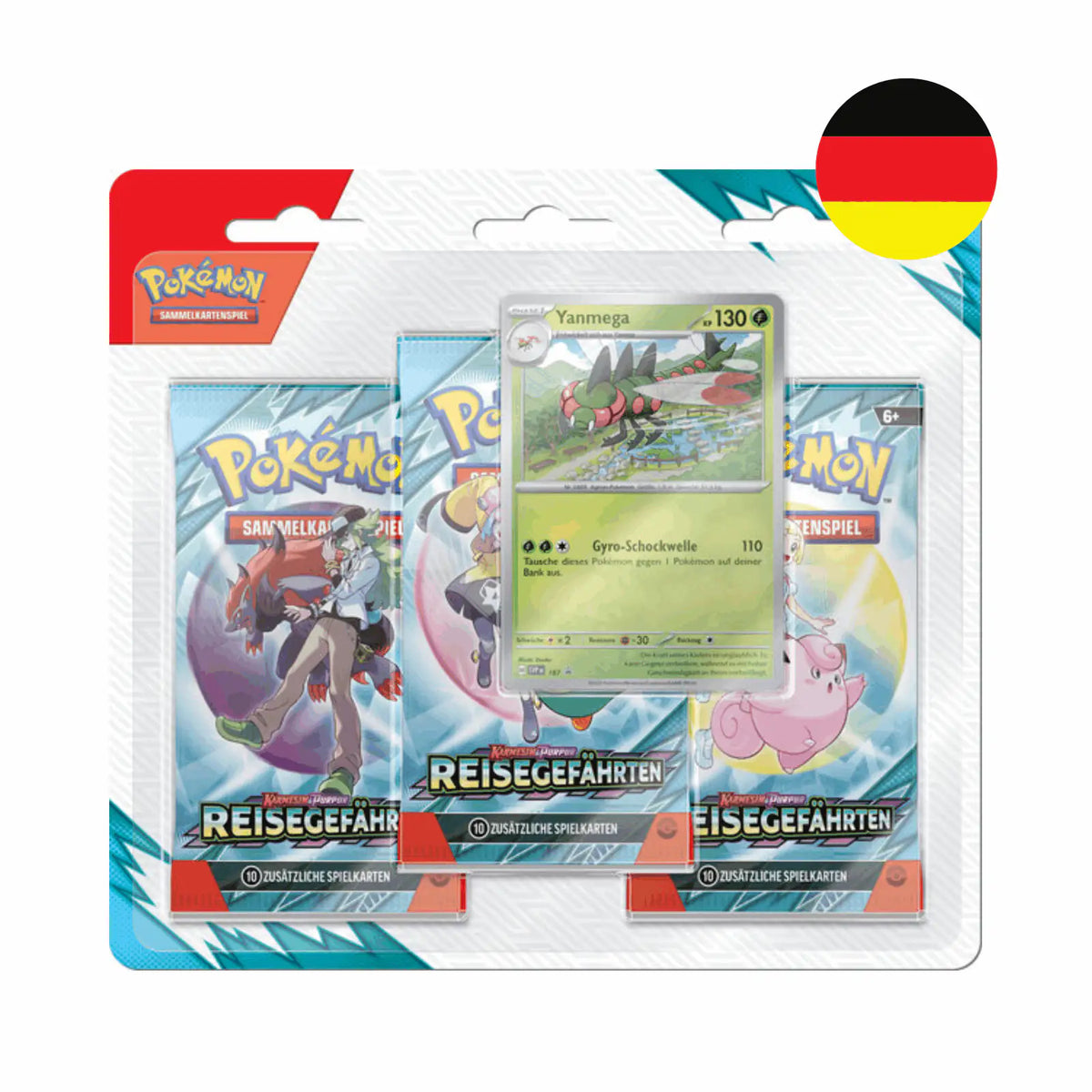 Pokémon - Karmesin & Purpur Reisegefährten 3-Pack Blister - Yanmega - DE