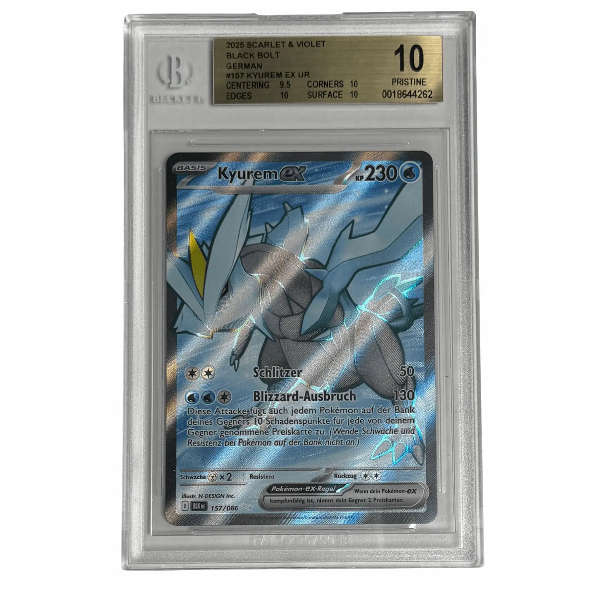 Pokémon - Kyurem ex UR #157 (Black Bolt) – BGS 10 Pristine