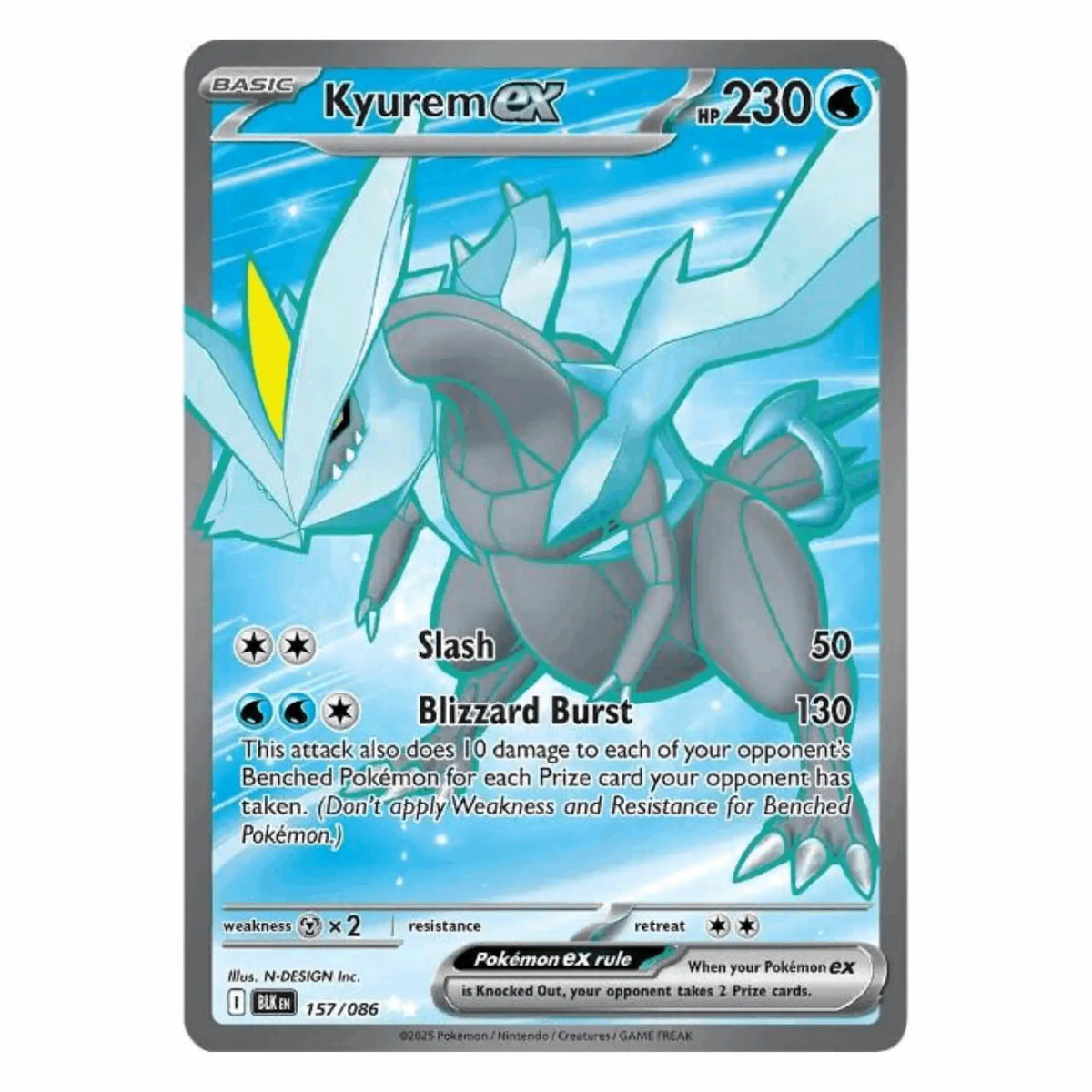 Pokémon - Kyurem ex UR #157 (Black Bolt) – BGS 10 Pristine