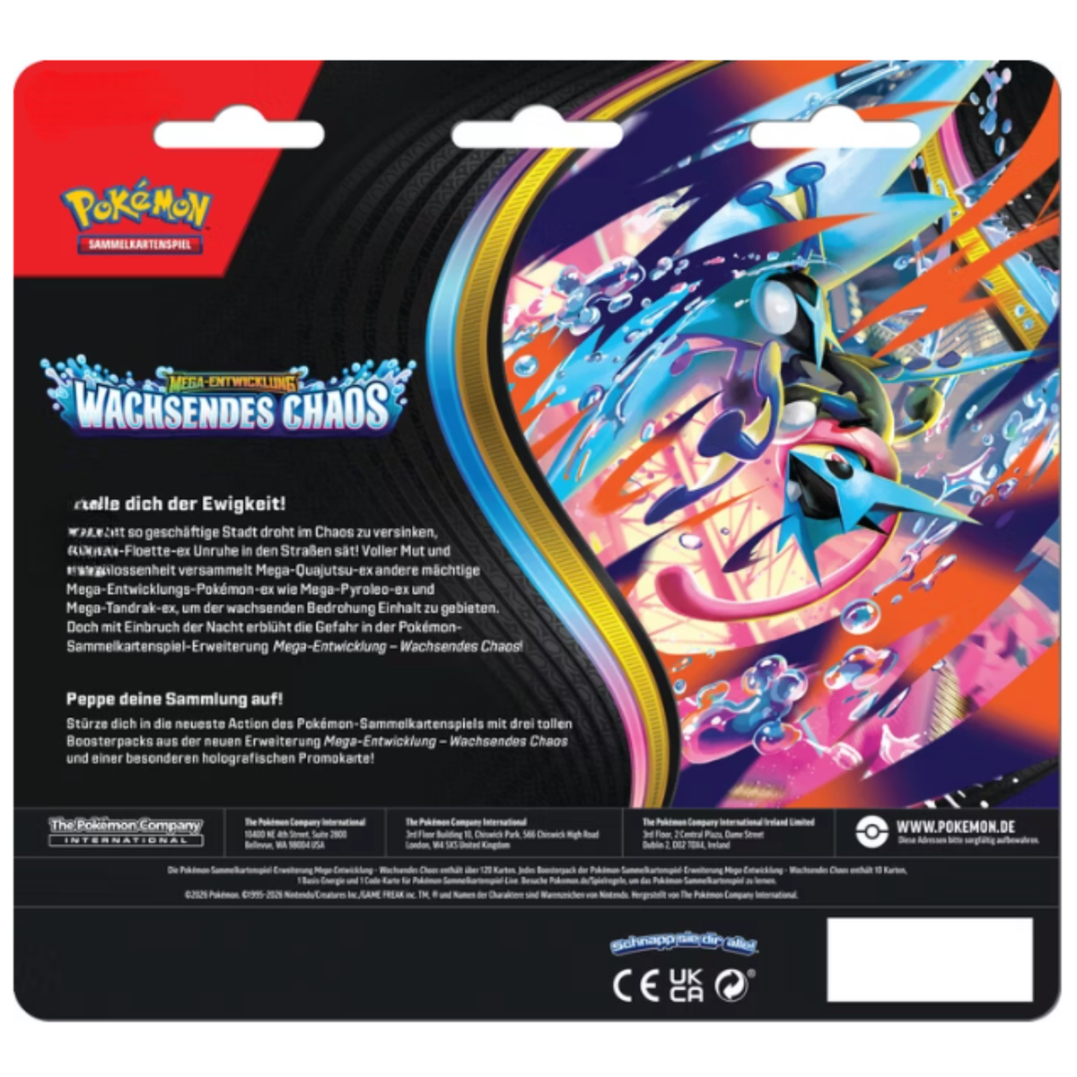 Pokémon - Mega-Entwicklung: Wachsendes Chaos 3-Pack Blister Glutexo - DE