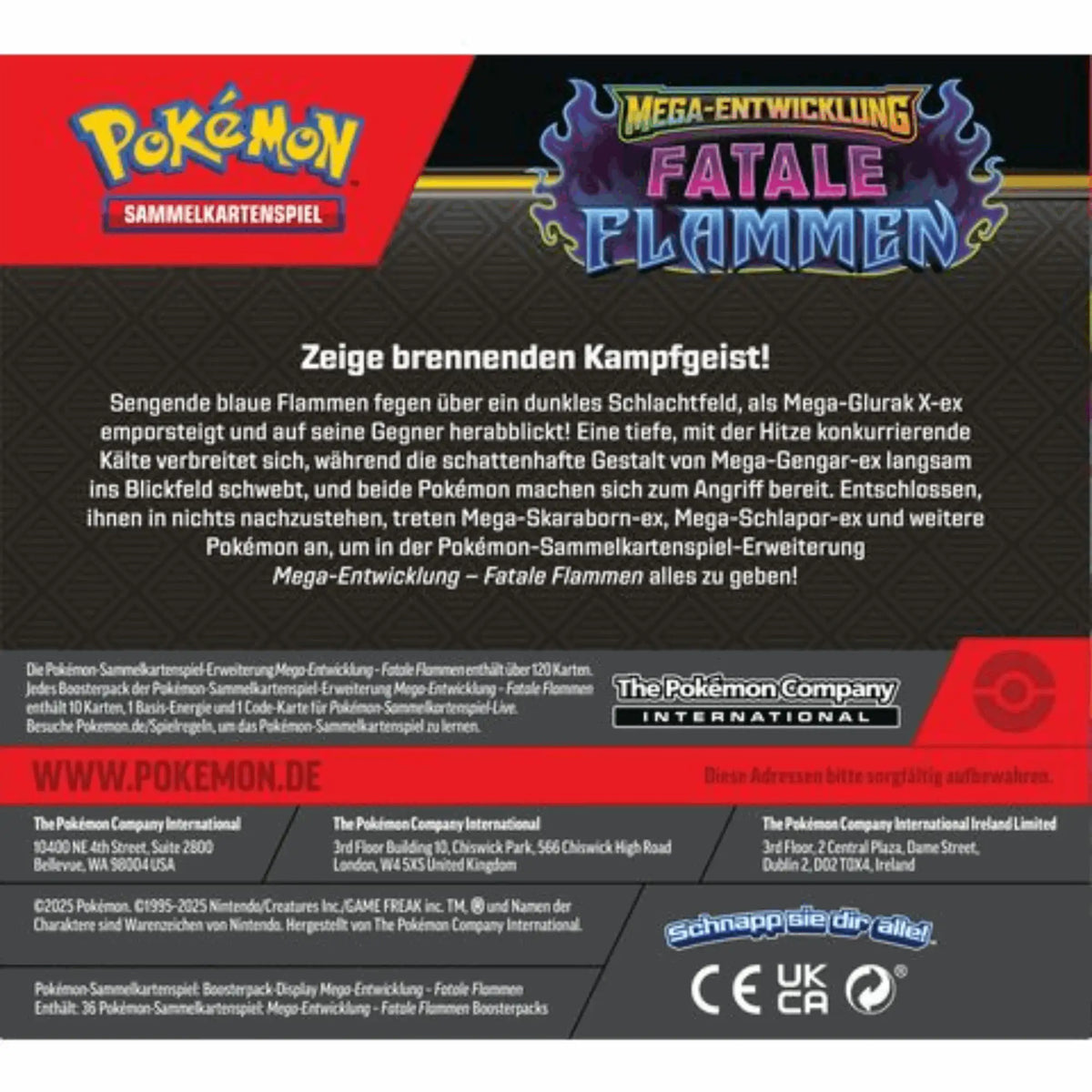 Pokémon - Mega-Entwicklung Fatale Flammen Booster Box - DE